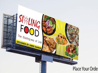 Billboard Design(Food mockup) banner ad billboard billboard mockup illustration logo