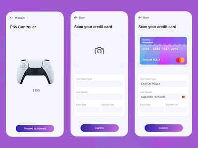 Credit Card Checkout | Daily UI 002 | Credit Card Scanner