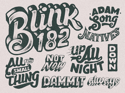 Blink182 blink182 hand lettering lettering typography