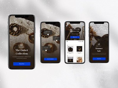 Jewelry shop mobile app design