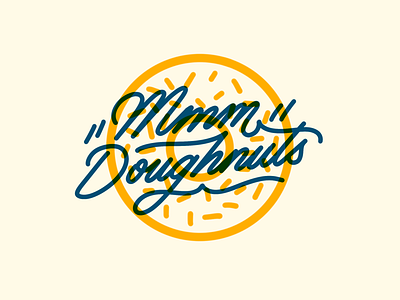 “Mmm Doughnuts” graphic design graphics hand lettering illustration lettering type typography