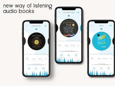 Audio Book Interface mobileappdesign uidesign uxdesign