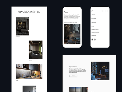 FRANKLIN-Luxury apartments clean concept design landing page minimalism ui ux web webdesign website
