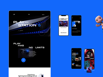 PlayStation 5 — website redesign design minimalism playstation5 sony ui ux web webdesign