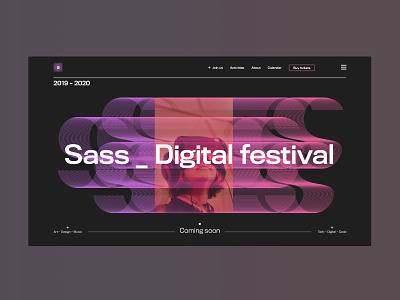 Sass festival :: Launch page concept art brutalist design digital festival landing design menu modernism typography ui design ux design