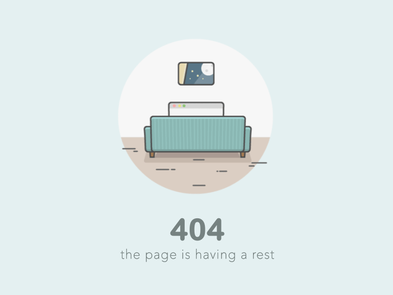 404 404，sofa，moon，night，rest sleeping web