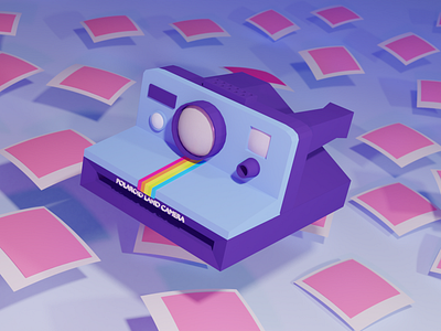 Polaroid 2020 trend 3d 3d art 3d artist 3d modeling blender blendercycles camera fun glamorous photo photographer photography pink polaroid polaroids print retro warm up warmup