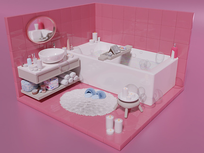 me-time🥰🛀🏻💭💕 3d bath bath bomb bath tub bathroom blender bubbles candles carpet comics fluffy headphones me-time pink self care sink water