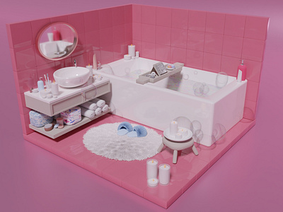 me-time🥰🛀🏻💭💕 3d bath bath bomb bath tub bathroom blender bubbles candles carpet comics fluffy headphones me time pink self care sink water
