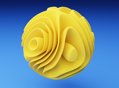 sphere🌟 3d art 3d modeling blender blender3d blue lowpoly sphere ukraine waves wavy yellow