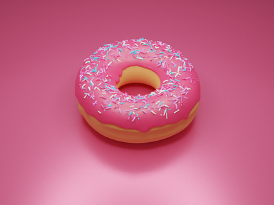 Yummy donut 3d 3d art blender blender3d blender3dart design donut donuts doughnut firstshot food fun illustration sweets warmup