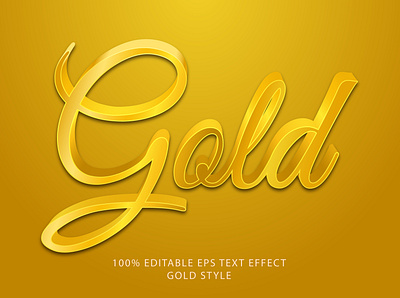 Gold Text Effect Style 3d 3d text 3d text effect ads celebration design gold gold style graphic design text text effect