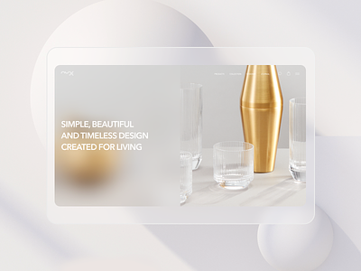 Nude Glass - Website beautiful blur clean collection design ecommerce glass homepage interface menu modern nude nude glass save sedef sedef dilek simple ui ux website