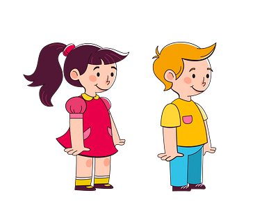 Gans and Marta animation character character design children book illustration cute illustration prostora vector illustration