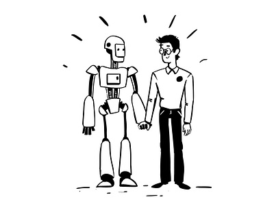 Illustrations for book on AI and robotics