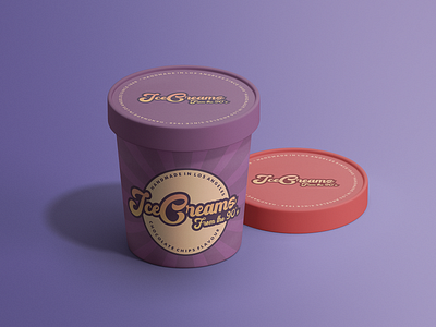 Ice Creams #dribbbleweeklywarmup brand design brand identity branding branding design design ice cream logo icecream logo mockup vector vintage