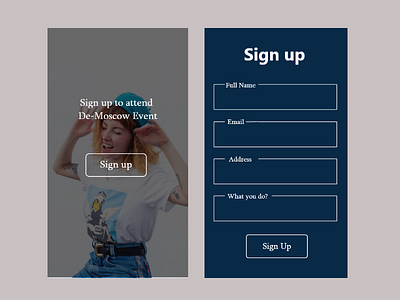 Sign Up Page dailyui dailyui001 design illustration