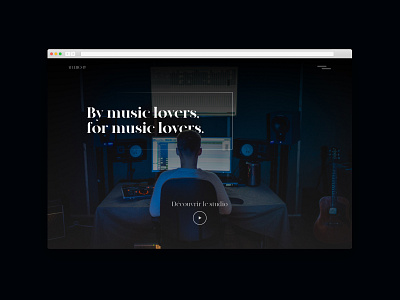 STUDIO-19 | Music Studio "Concept" design frontend interface landing landing page ui ux web web design