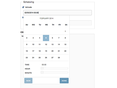 Date Picker for a CMS
