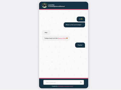 Chat app - Lunch Bot chat app chatbot chatting design figma flat lunch minimal ui vector web