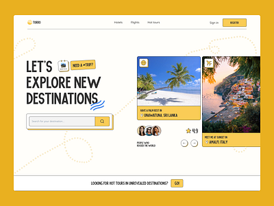 ✈️ Travel website concept landing travel traveling ui website