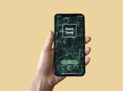 Login/Sign Up page for iPhone 13 Max Pro Application: Plant Geek application figma graphic design home houseplant ios iphone 13 max pro login plant sign in sign up ui