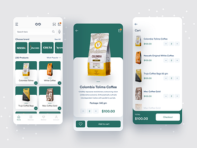 eCommerce App for Coffee Shop app app designers apps buy cafe coffee drink food food menu interface ios mobile app mobile shop order shop sketch app store ui ux