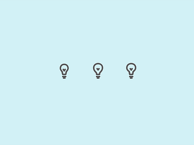 lovely lightbulb / inspiration icon