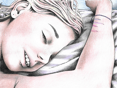 bb2 bed girl girl illustration happy sleeping