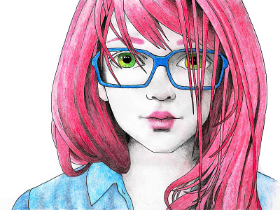 Oo3sm fashion illustration girl girl illustration red hair