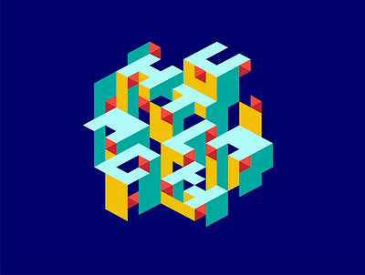 Hangulat - Feeling 3d art design digital geometric design graphic design illusion illustration isometric illustration type typography vector