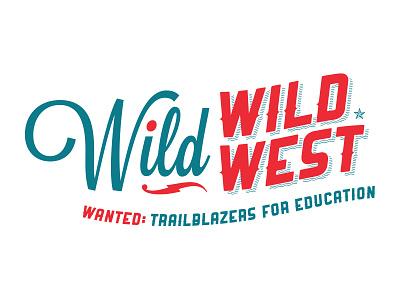 Wild Wild West Gala Logo america blue cowboy logo old west red western white wild wild west