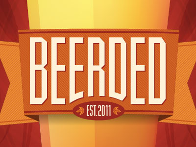 Beerded - Logo Design beer beerded branding brew design logo shot warm colors