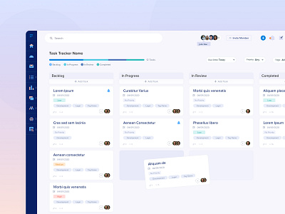 Workflow management blue boards illustration kanban product design saas task ui user experience user interface ux web app