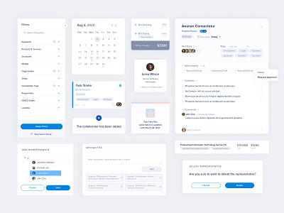 UI Components application avetar calendar cards date selector dialog box dropdown filters procurement saas tags task ui userinterface webapp