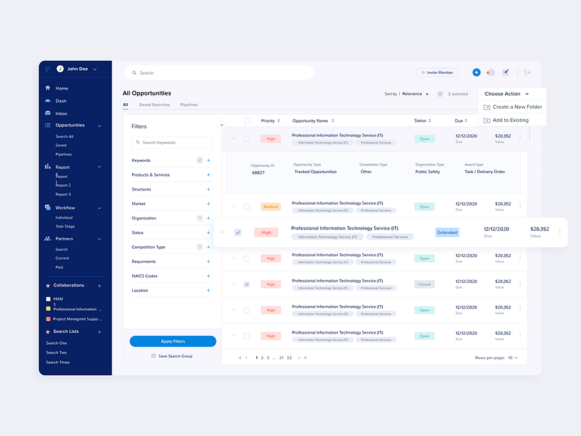Opportunity Search/Filter by Create the Bridge for Create the Bridge on ...
