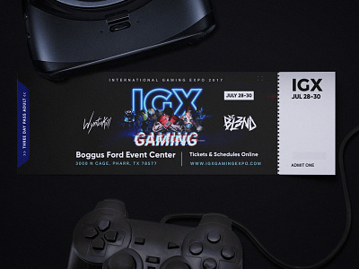 E-Sports Event Ticket admission branding esport gaming print ticket