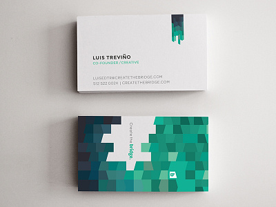 Create the Bridge New Business Cards business cards cards green mint