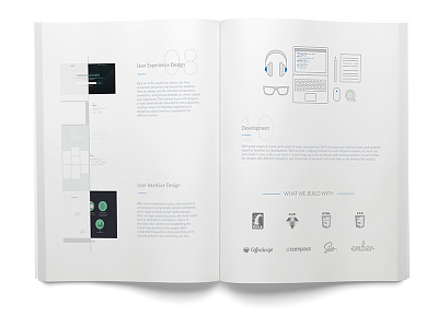 Create the Bridge Project Proposals blue icons illustration layout