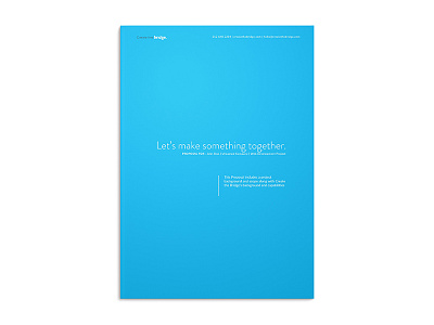 Create the Bridge Project Proposals - Cover blue cover layout typography