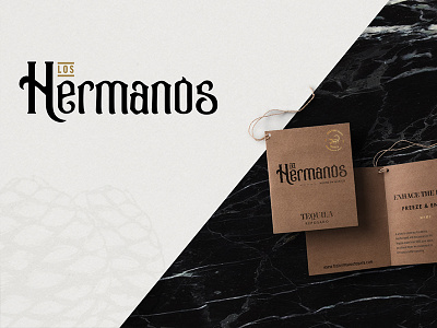 Los Hermanos Tequila Branding and Packaging alcohol bottle branding custom typography label packaging tequila