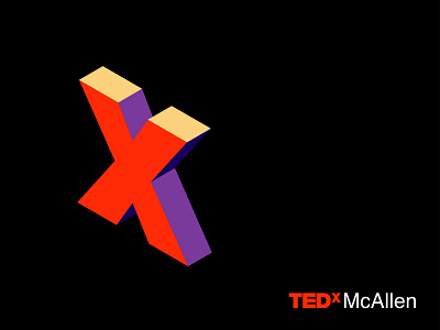 TedxMcAllen Dreamers Identity Concept 3d branding event event branding flat perspective typography visual identity