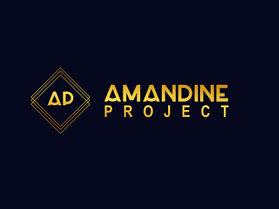 Amandine Project design flat logo typography