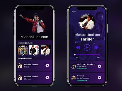 Music Player Project app artist page audio audio player design ios mobile music music app concept music app design player ui ux