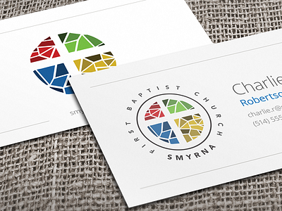 Smyrna Cards business cards horizontal mockup print smyrna logo