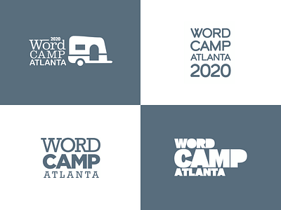 2020 WordCamp Atlanta Logotype Concepts 2020 brand concepts identity logo logotype sketches wordcamp wordpress