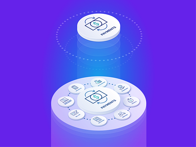 Illustration Isometric - Payments Platform