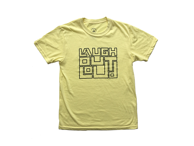 LAUGH OUT LOUD apparel clean clothing fashion illustration minimal simple t shirt t shirts tee tees timbrstock typography yellow