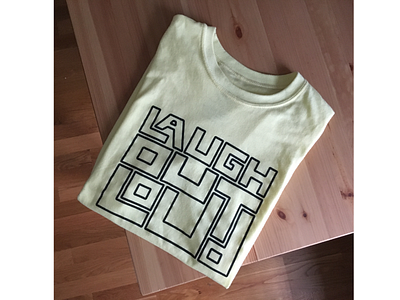 LAUGH OUT LOUD apparel clothing clothing brand fashion minimal simple t shirt t shirts timbrstock yellow