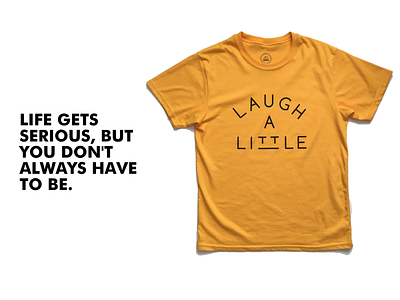 Laugh A Little ad apparel clothing clothing brand fashion minimal simple t shirt t shirts timbrstock yellow